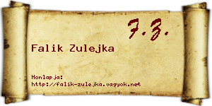 Falik Zulejka névjegykártya